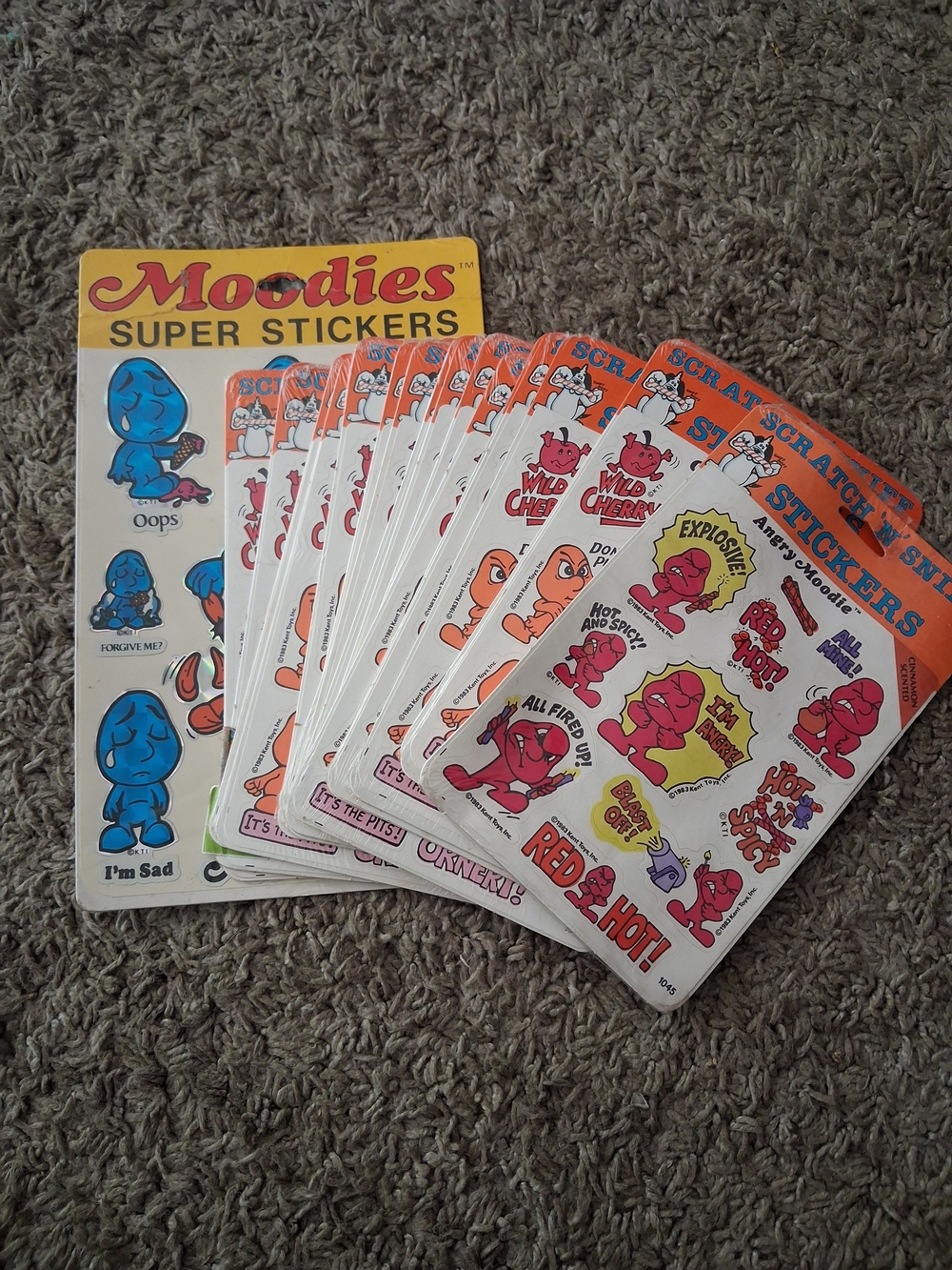VINTAGE UNOPENED 1983 Moodies Sticker Bundle